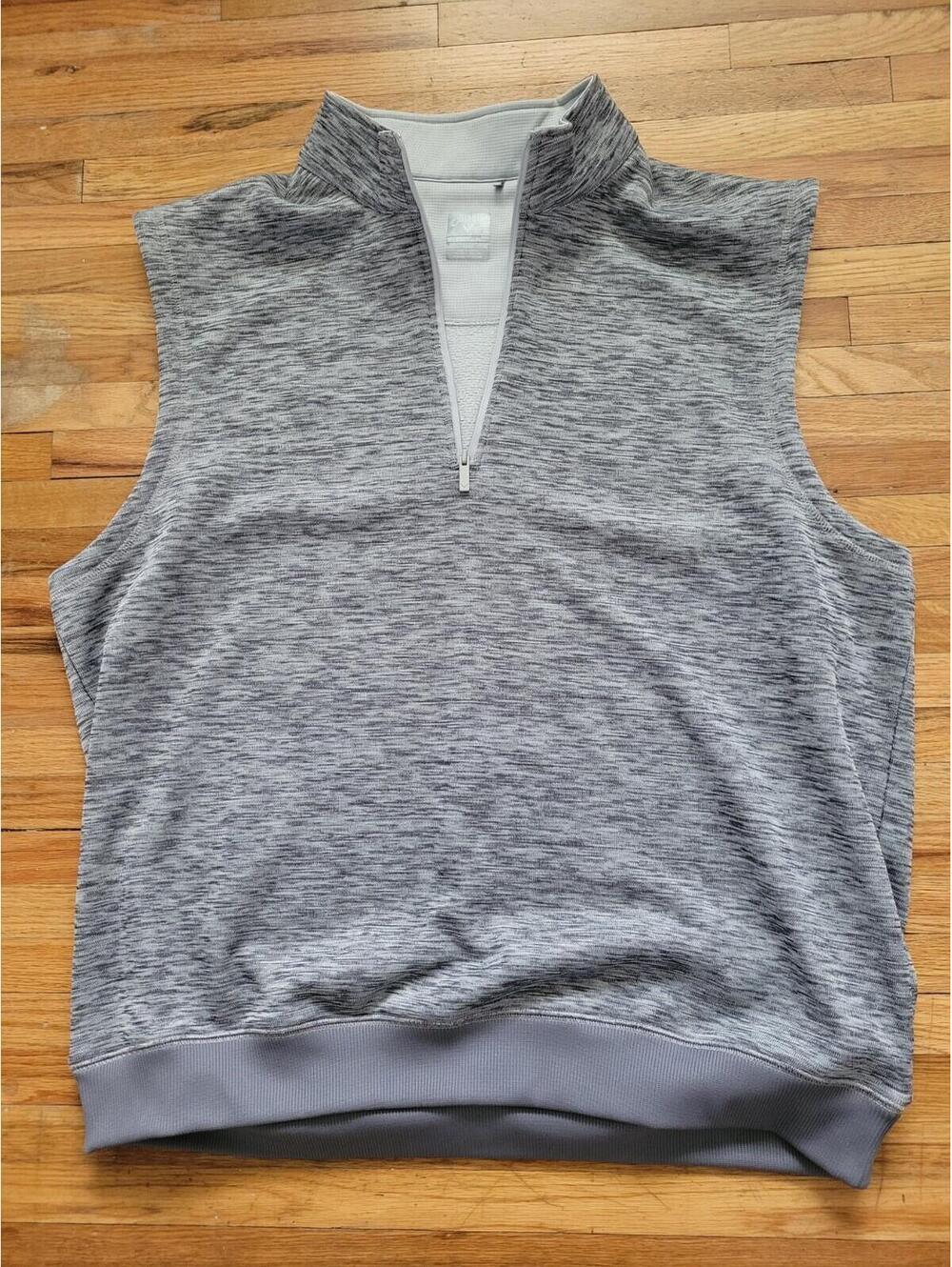 Callaway Weather Series Vest Grey/White Heathered Mens 3x 1/4Zip Golf Activewear